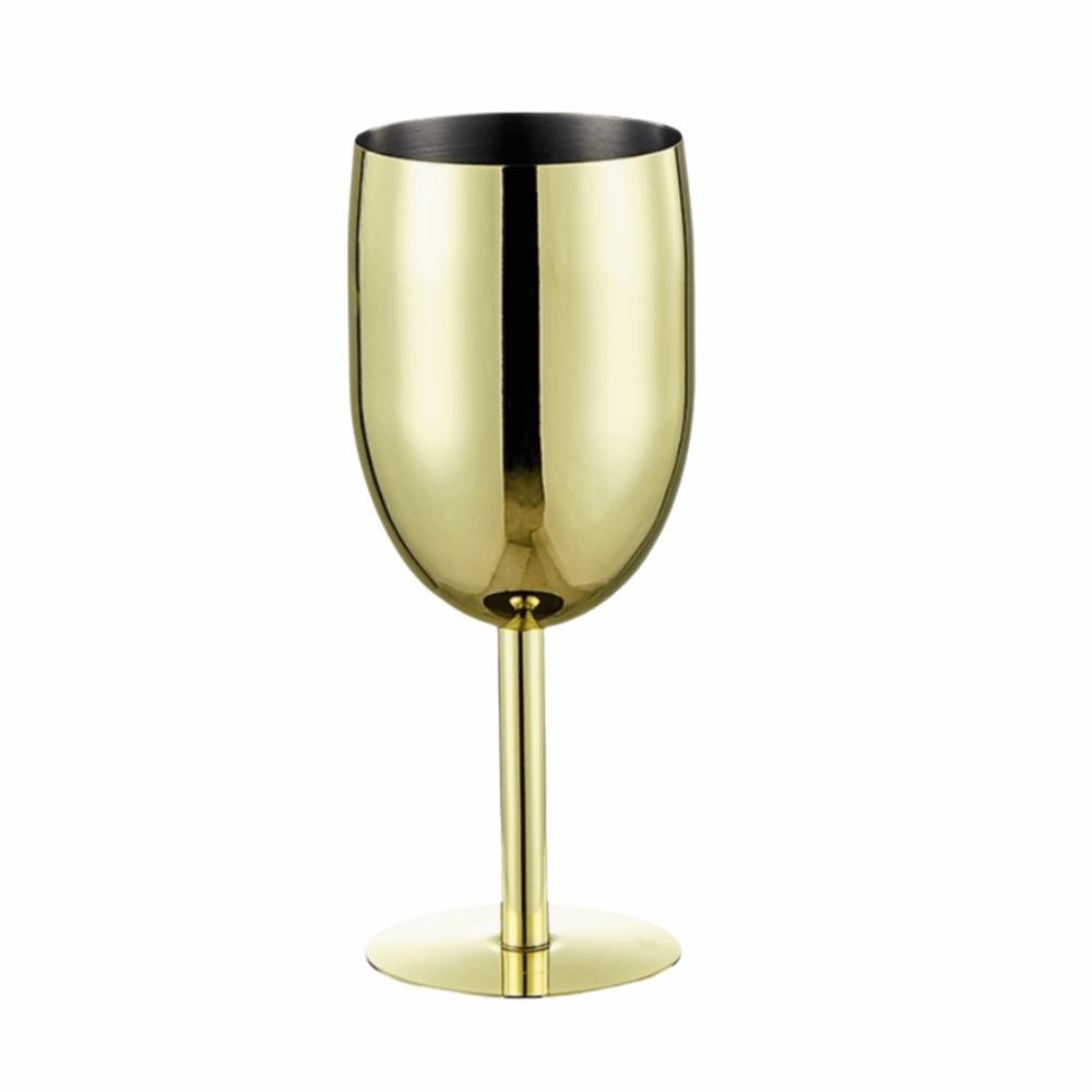 Unbreakable Stainless Steel Goblet Retro Metal Wine Glass Gift Tall Glass Drinking Cup