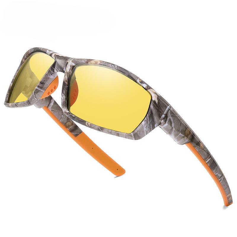 New European and American men's and women's polarized sunglasses outdoor sports fishing tide sunglasses box camouflage tactical glasses