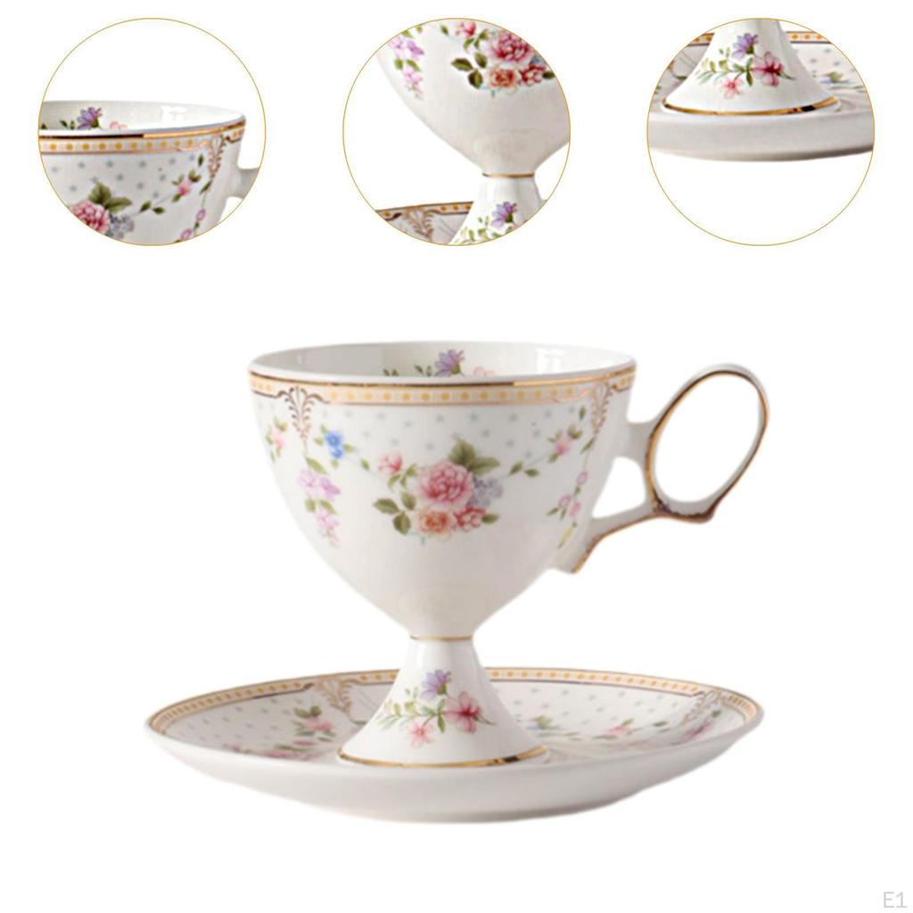 Ceramic Coffee Mug,Latte Cup Set,Creative,Novelty Unique Cappuccino Latte Art Mug with Saucer