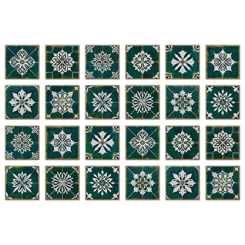 24 шт. Наклейка на стену в европейском стиле под плитку, самоклеящаяся, для кухни, ванной комнаты, декоративные наклейки на плитку, глянцевые хрустальные наклейки на стену