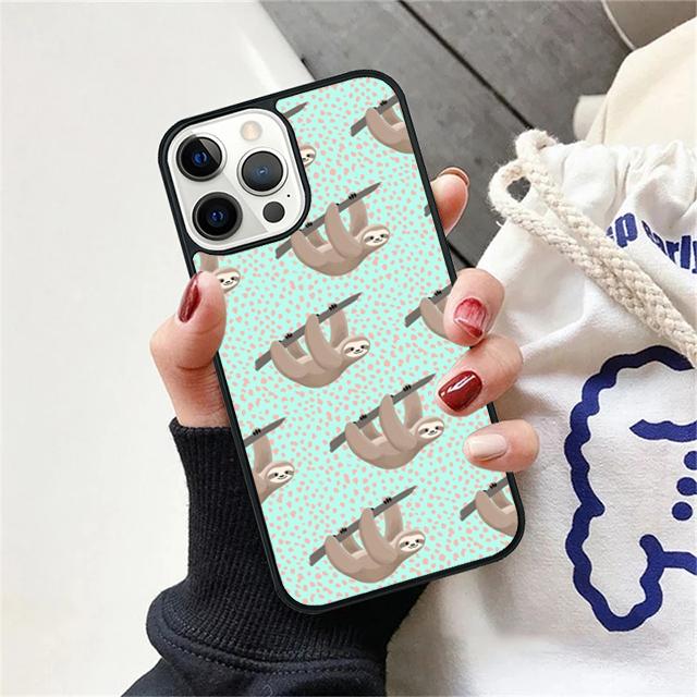 Кавайная Милая Ленивец Чехол для телефона Для iPhone 17 Air 16 15 14 Plus apple 16 11 12 13 Pro Max coque
