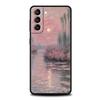 Чехол для телефона Claude Monet Garden Paint Art для Samsung Galaxy S26 Ultra S25 Plus S24 FE S23 S22 5G S21 S20 Черный Мягкий