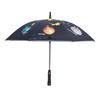Umbrella UV Blocking 8 Ribs Long Handle UPF 50+ Rain Sun Umbrella with Fan Reflective Strip for