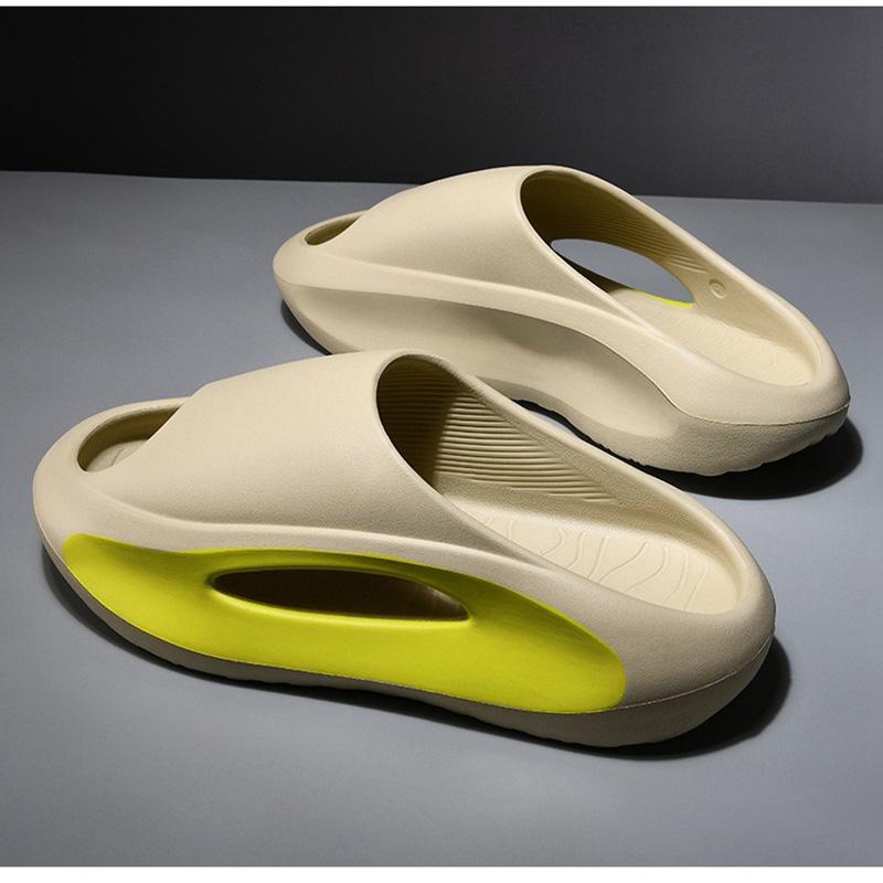 Тапочки с толстой подошвой для мужчин и женщин, мягкие тапочки из ЭВА для дома, сандалии, легкая пляжная обувь, мужские тапочки