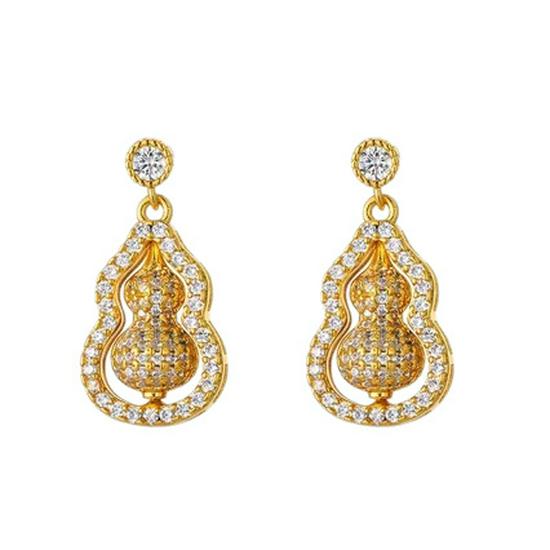 Микроинкрустированные вращающиеся серьги-тыквы для москитных спиралей: Универсальные, Модные Клипсы для Ушей с Капельным Маслом для Женщин