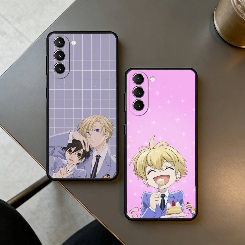 Чехол для телефона Ouran High School Host Club для Samsung S25,24,23,22,30,21,10,9,Ultra,Plus,Lite,FE,4,5 G Мягкий Черный Чехол