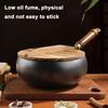 Yousheng Iron Wok Традиционный чугунный горшок ручной ковки, большая сковорода с антипригарным покрытием, бытовой вок с деревянной ручкой