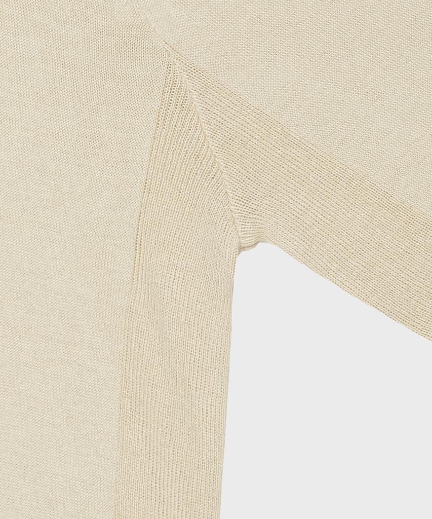 NOIRER Silk Slit Crewneck Knit (Ivory)