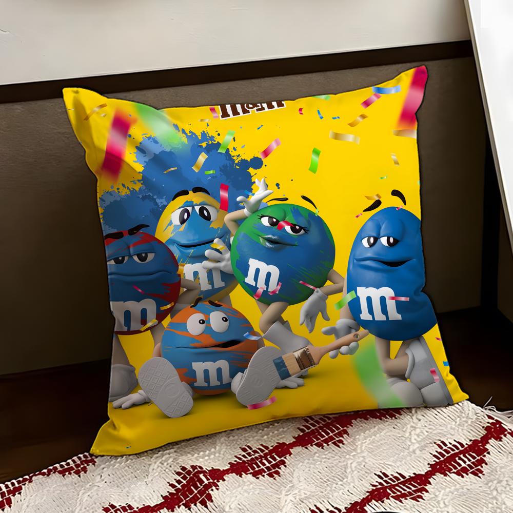 cartoon MMMs Cushion Cover Reversible Soft Durable Pillow Cover Home Car MultiScene Use for Daily Comfort