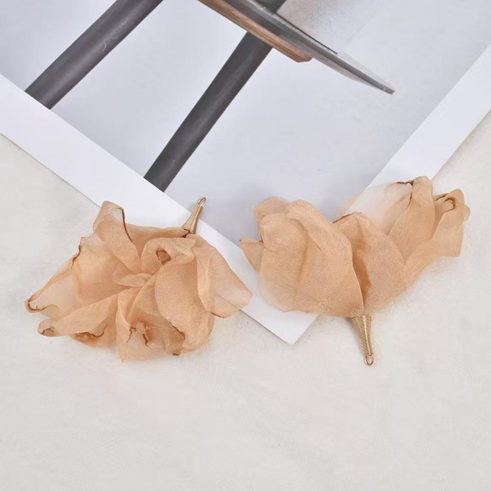 10Pcs 5cm Size DIY Earring Charms Flower Shape Handmade Earring Accessories For Jewelry Making