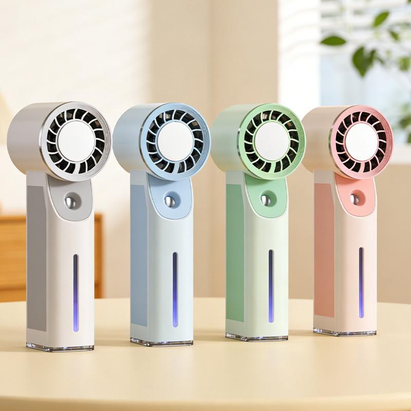 Mini Handheld Fan With Rechargeable Battery And Spray For Outdoor Activities