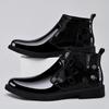 Модные мужские ботинки челси из натуральной кожи в стиле панк, мужские классические ботинки, модные повседневные теплые плюшевые ботильоны, наружная обувь для снегоходов