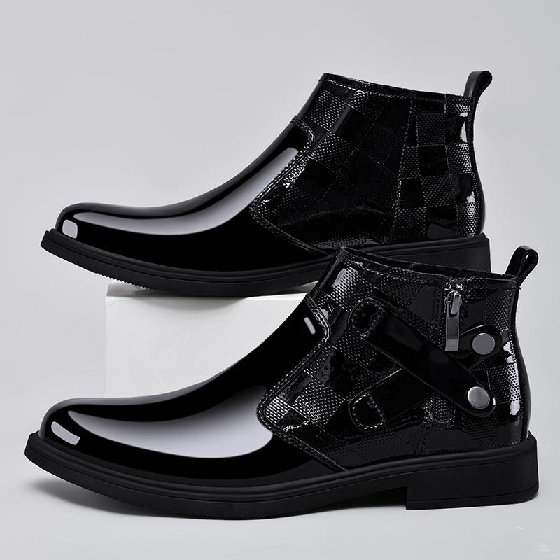 Модные мужские ботинки челси из натуральной кожи в стиле панк, мужские классические ботинки, модные повседневные теплые плюшевые ботильоны, наружная обувь для снегоходов