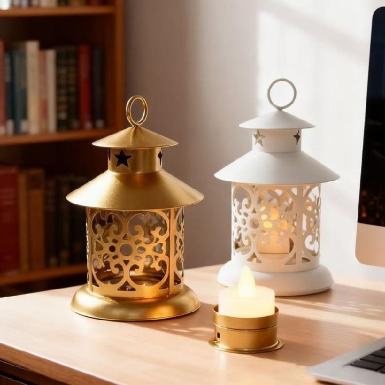 Elegant Cutout Metal Birdcage Hanging Lanterns Tealight Candle Holders With Rustproof Construction for Wedding Christmas