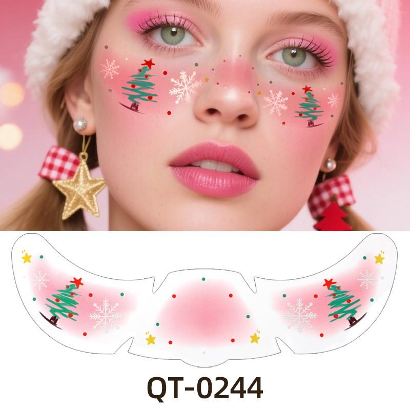 Christmas Freckle Temporary Tattoos Cute Girls Face Makeup Stickers Party Stage