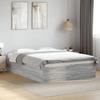 VidaXL Bed Frames Sonoma Grey 140x200 Cm Engineered Wood, Bedroom Furniture, Slatted Base, Panel Bed, Bed, 3281019