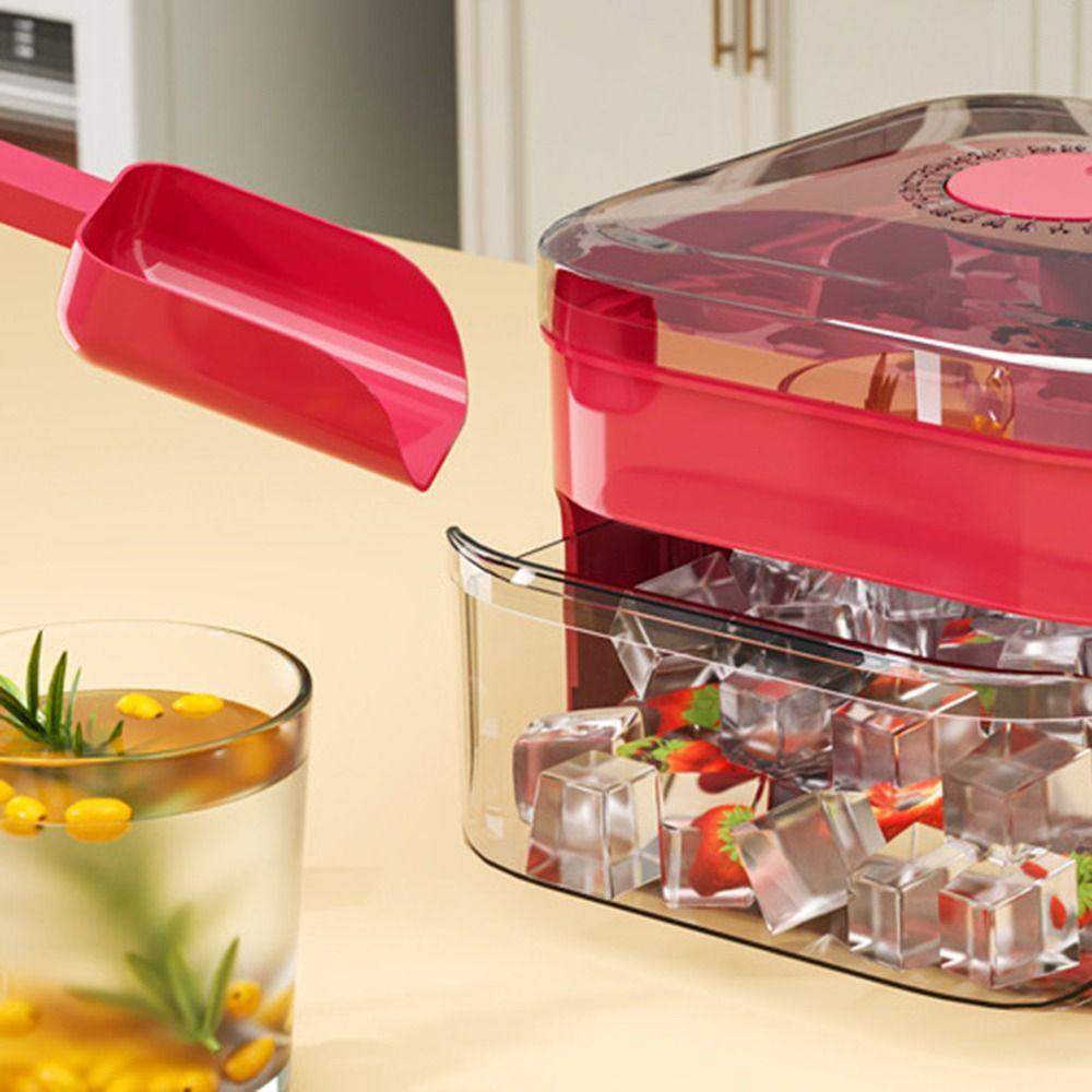 Large Capacity Ice Cube Machine with Easy-press Lid Ice Cube Mold  for Refrigerator Storage