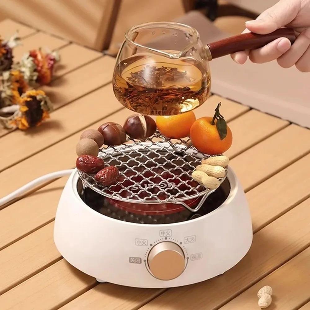 Round Shape BBQ Cooling Rack Stainless Steel Baking Rack Durable Air Fryer Rack Outdoor Camping