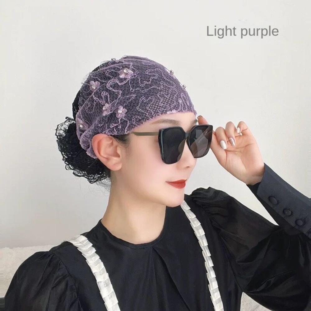 Кружевная повязка на голову с вышивкой, шапка для белых волос, горячая распродажа, химиотерапия, женская шапка
