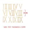 12pcs/set Home & Garden Home Decorations Laser Cut Wooden Roman Numerals Wood Chip Clock Accessories
