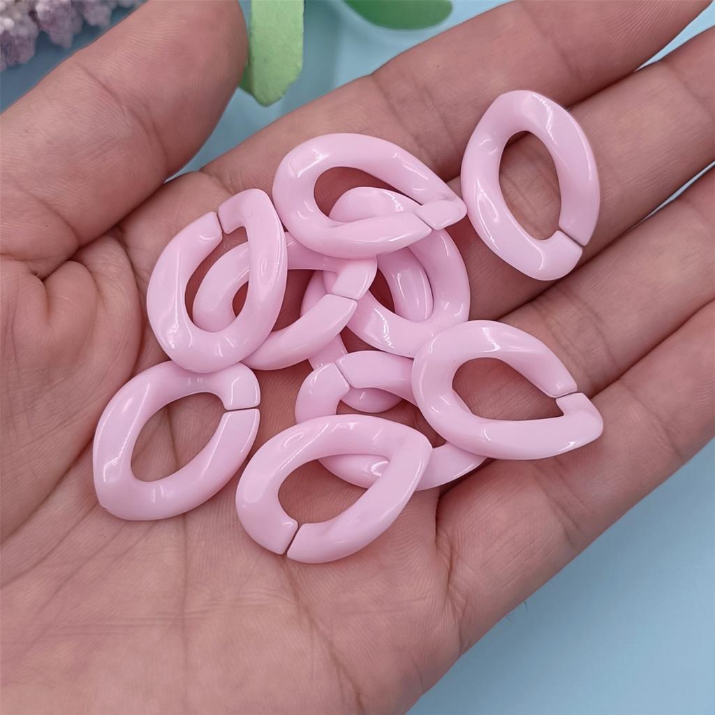 50Pcs 17*24mm Jewelry Making Loose Beads DIY Findings Twist Chain Wholesale Necklace Bracelet Pendant Keychain