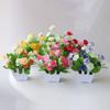 Pink Artificial Potted Flowers Fence Plastic Fake Flower New Bonsai Living Room Ornaments
