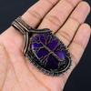 Красивое Древо Жизни Фиолетовый Флэш-Лабрадорит Драгоценный Камень Чистая Медная Проволока Обернутая Подвеска Ручной Работы Ювелирные Изделия