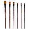 Набор кистей 6 шт. Художественные кисти Нейлоновая щетина Кисти для рисования Плоская акриловая кисть Кисть для акварели для акриловой живописи