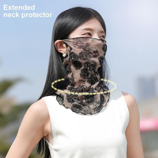 Printed Summer Neck Scarf Breathable Sun Protection Scarf Outdoor Sport Neck Tube Face Mask Multipurpose Scarf for Cycling Daily Use