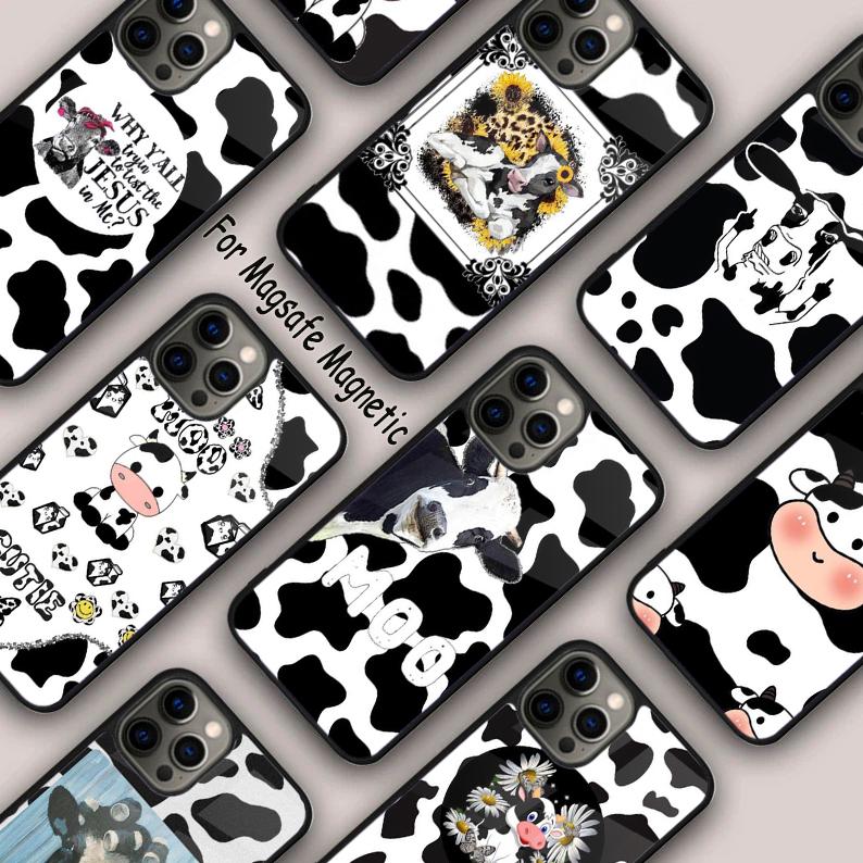 Dairy Cattle Cow Speckle Magnetic Phone Case For APPLE iPhone 17 Air 16 14 13 12 Pro Max 15 Plus Charge With MagSafe Cover