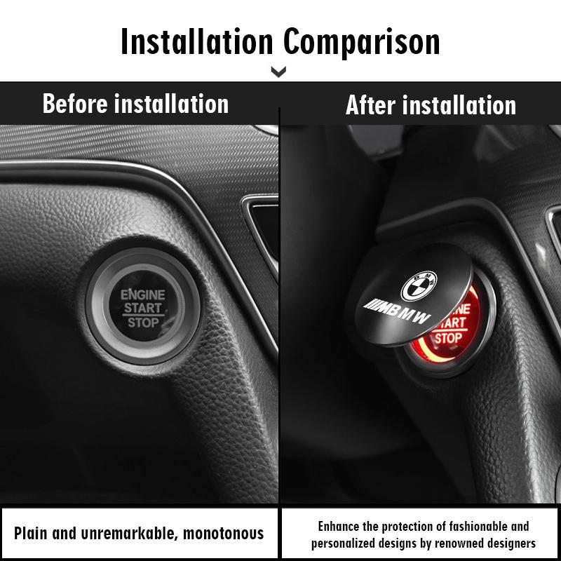 BBKA9 Universal Car One-Click Start Button Switch Accessories For BMW 1 3 5 7 Series M F01 F20 F10 F13 E52 E53 E60 E93