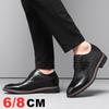 Elevator Men Shoes Genuine Leather Business Dress Retro Gentleman Formal Carved Brogue Height Increasing Shoes Men High Quality