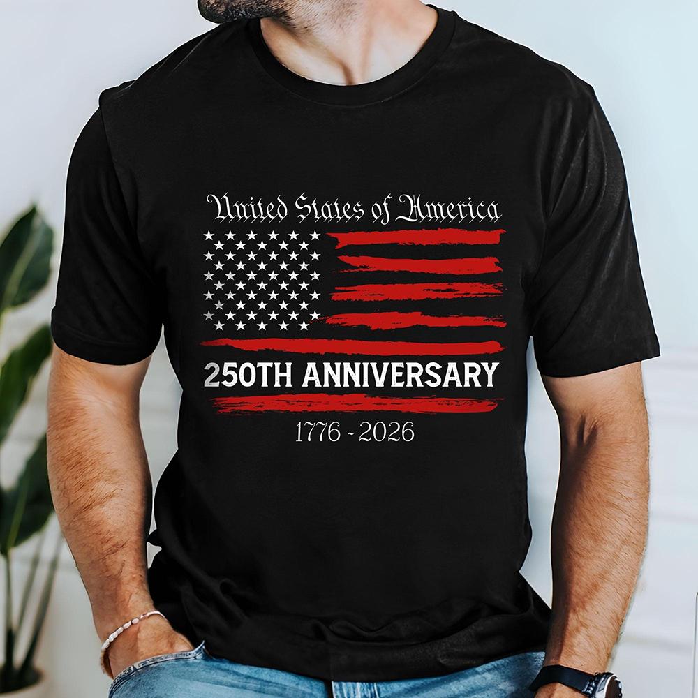 USA 250th Anniversary Shirt, 1776 2026 Patriotic Tee, United States Bicentennial Shirt,American Flag Shirt for Men July 4th Gift