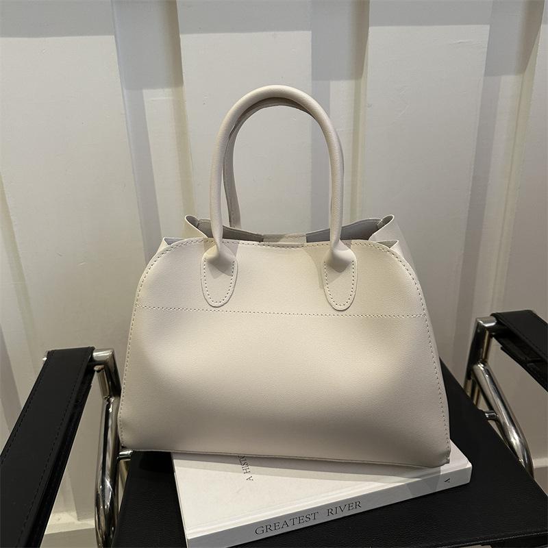 Сумка-тоут, новая ретро-сумка однотонного цвета, повседневная универсальная сумка с поперечным ремешком, большая вместимость, портативная сумка через плечо