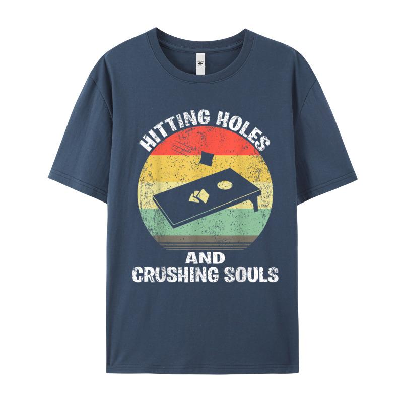 Combed Cotton Unisexs Short Sleeve Hitting Holes And Crushing Souls Tshirt Geek Tops Tees Newest Outdoor Crewneck Teeshirts