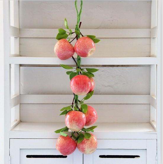 Fruit And Vegetable Decorative String Set For Restaurant Wall Decor With Colorful Artificial Veggies And Fruits