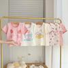 Children's Summer Pure Cotton T-shirt Baby Girl Summer Short-sleeved Bottoming Top for Children 0-5 Years Old for Outer Wear