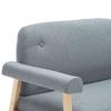 Vidaxl Sofa 2-Osobowa Tapicerowana Tkaniną, Jasnoszara