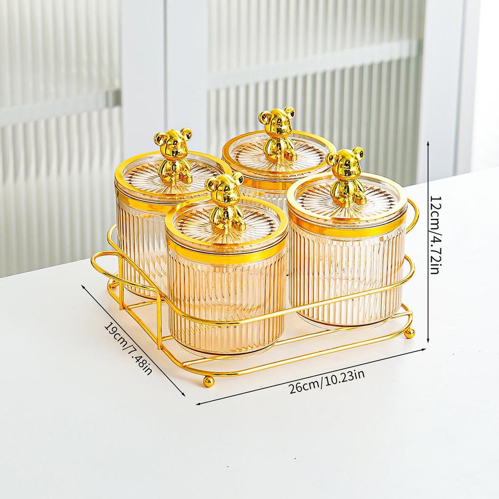 Airtight Plastic Food Storage Canister and Jar Organizer for Cereal and Grains