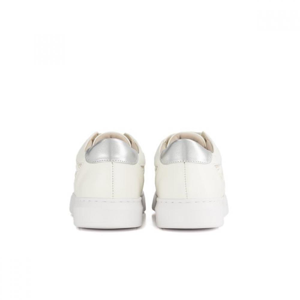 Daks Women Comfort Banding Sneakers Smile Pattern White Dlf601ls30