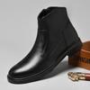 Роскошные мужские ботинки из натуральной кожи на толстой подошве, винтажный стиль, высокие, модельная обувь, модные повседневные кожаные ботильоны челси