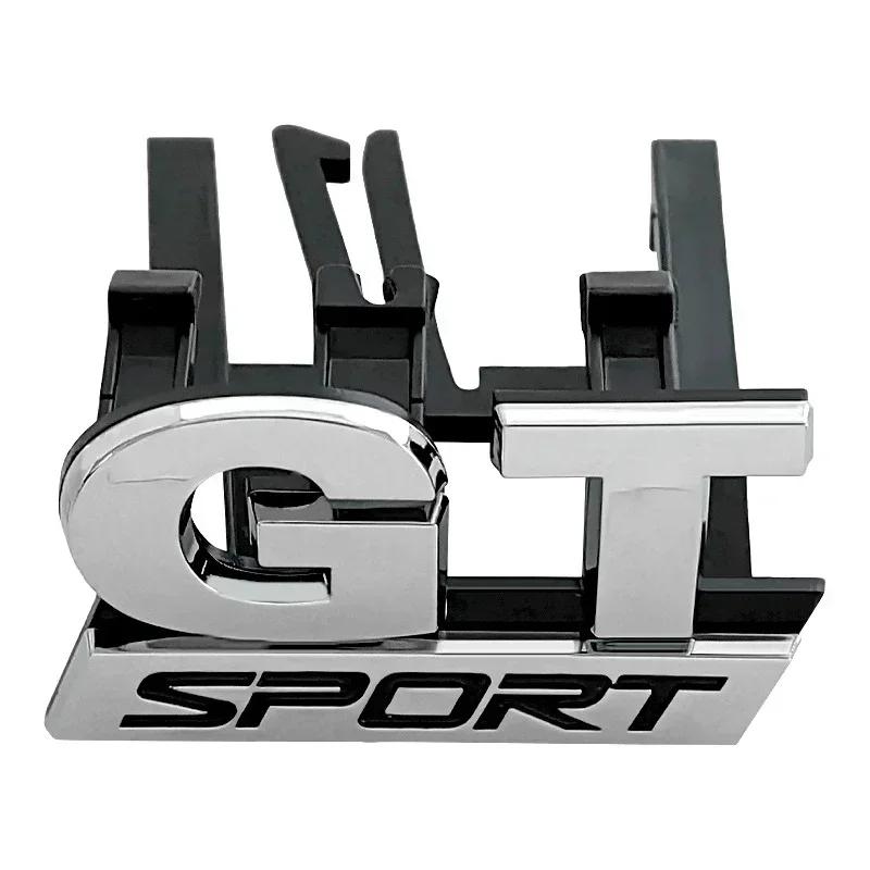 For VW Volkswagen Jetta MK5 Golf Chrome Silver GT Sport Logo Front Grill Emblem Badge Car Decals for Volkswagen VW Polo Golf Pas