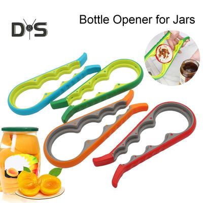 Открывалка для бутылок, колпачок-твистер, открывалка для банок «четыре в одном», противоскользящая ручка, легко откручивающиеся крышки, многоцветный кухонный гаджет