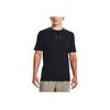 Under Armour Футболка с коротким рукавом с вышитым логотипом Мужские топы Черные 1371264-001
