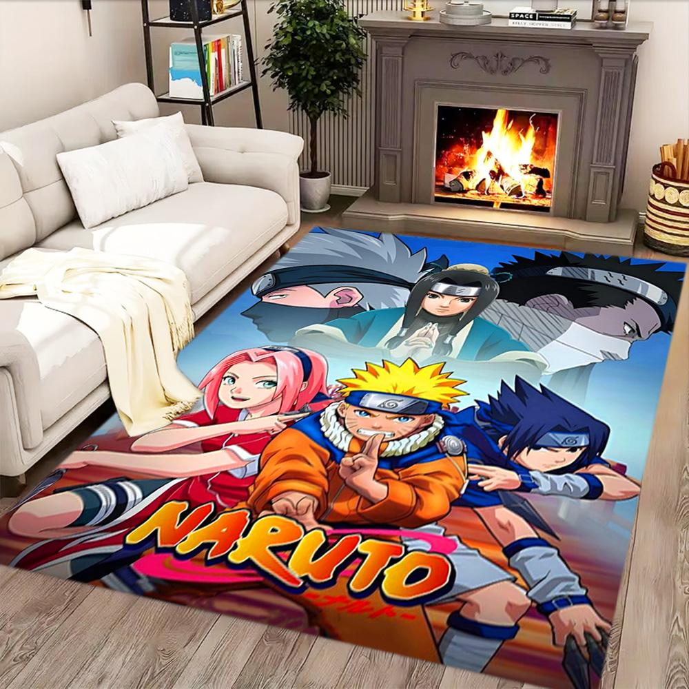 Naruto Team Seven Adventure rug for living rooms, bedrooms, home décor, and as gifts.