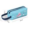 Новая вместительная двухслойная канцелярская сумка-карандаш с рисунком из мультяшной ткани Оксфорд
