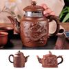 Дракон узор фиолетовые глиняные чайники китайский чайник кунг-фу чайник ручной работы с фильтром для заварки чая чайник чайные аксессуары