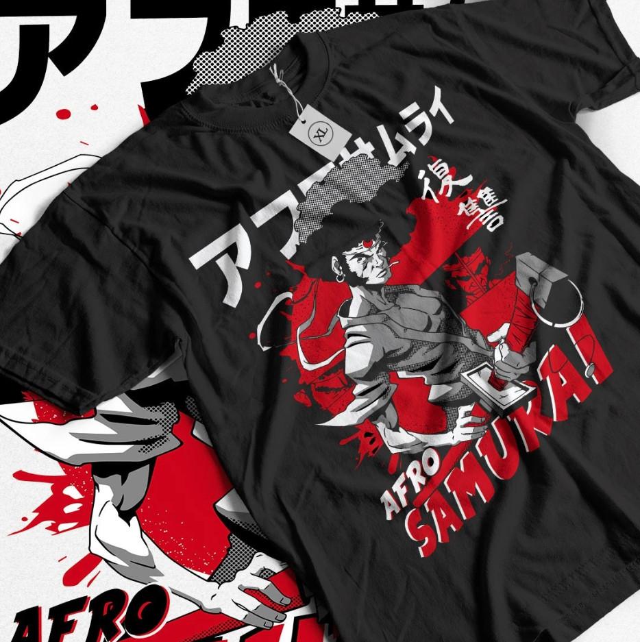 Afro Samurai T-Shirt Afro Samurai Japanese Ninja Anime Gift Shirt All Size