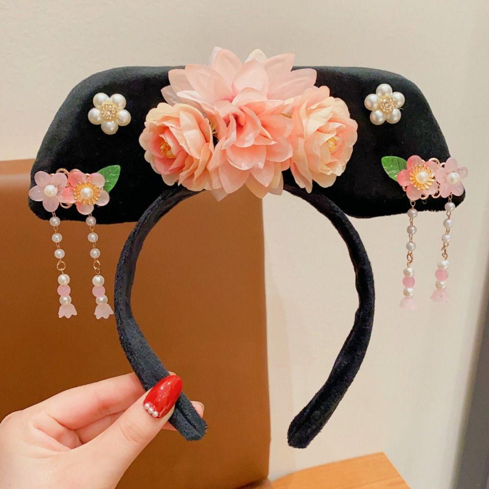 Bow Chinese Style Headwear Flower Hanfu Hair Clip Classical Ancient Style Headband  Children