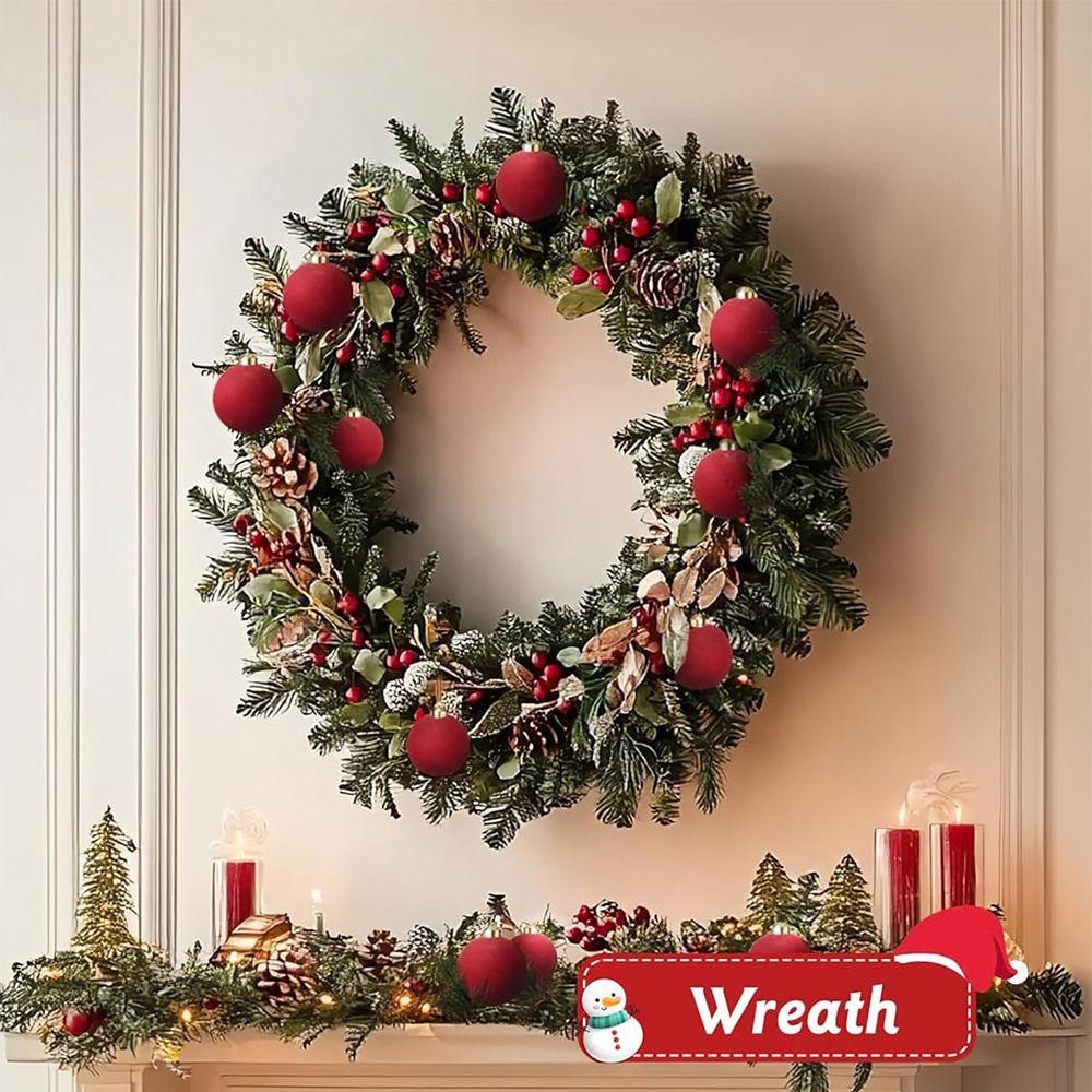 12 шт. Креативный рождественский декоративный подвес Блестящий 3/5/6/8 см Флокированный рождественский шар Элегантная флокированная поверхность